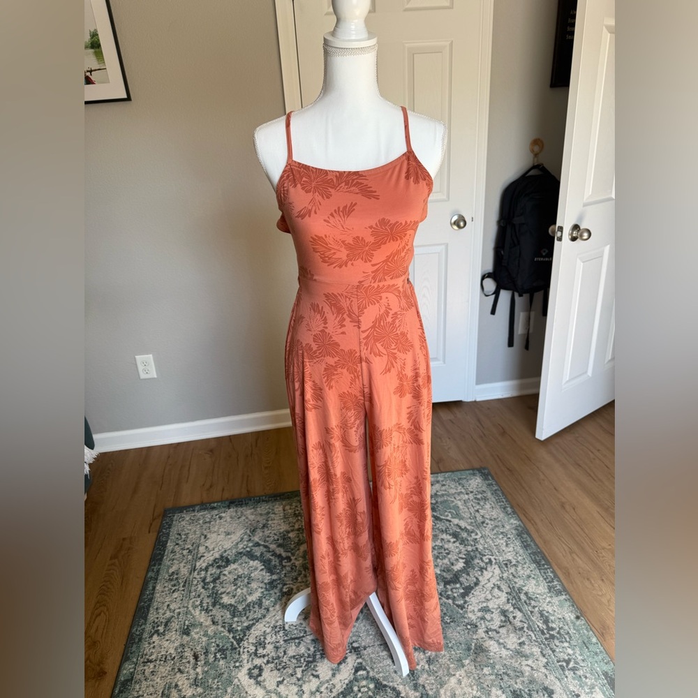 Brand New Roxy Floral Rust Jumpsuit